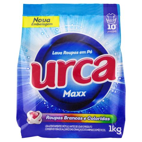 Lava Roupas em Pó Roupas Brancas e Coloridas Urca Maxx Pacote 1kg