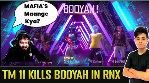 THE MAFIAS BOOYAH IN RNX TOURNAMENT WITH 11 KILLS L TM BOOYAH IN RNX