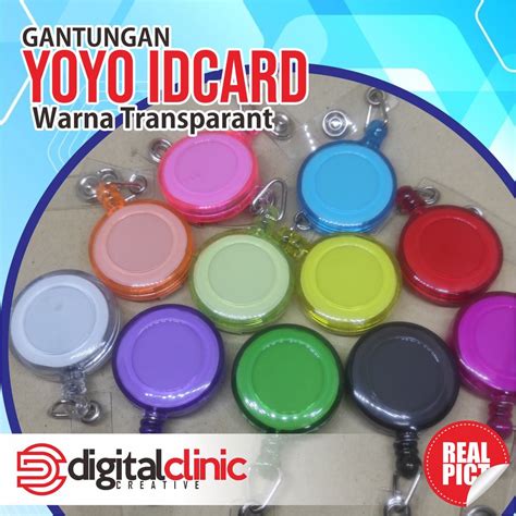 Jual Yoyo Id Card Warna Transparan Holder Gantungan Tempat Id Card