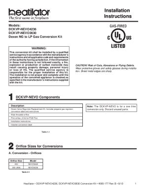 Fillable Online Natural Gas To LP Conversion Kits For 3 12 5 Ton