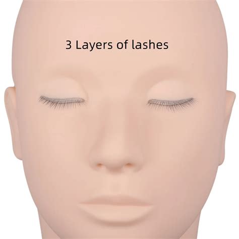 Wholesale Eyelash Extension Silicone Mannequin Heads With 3 Layers Of