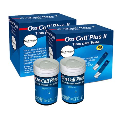 Tiras Para Medir Glicose On Call Plus Ii Glicemia Shopee Brasil