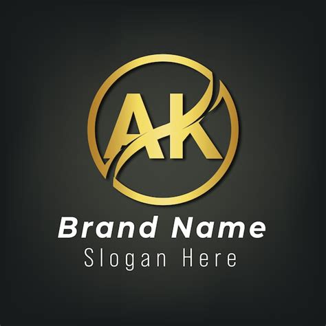 Logotipo De La Marca Letra Ak Vector Premium