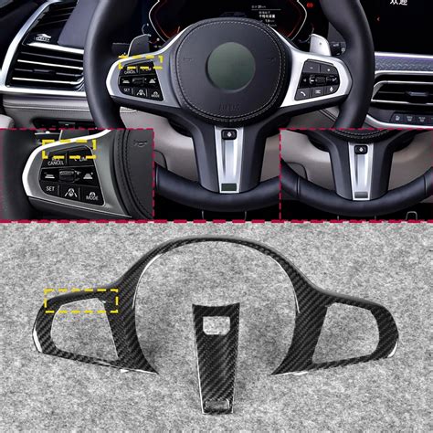 Carbon Fiber Car Steering Wheel Panel Decoration Cover Trim Moulding