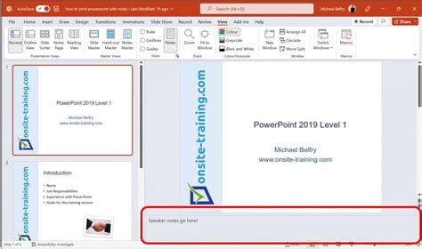 How To Print Powerpoint With Notes Slides Speaker Notes Onsite