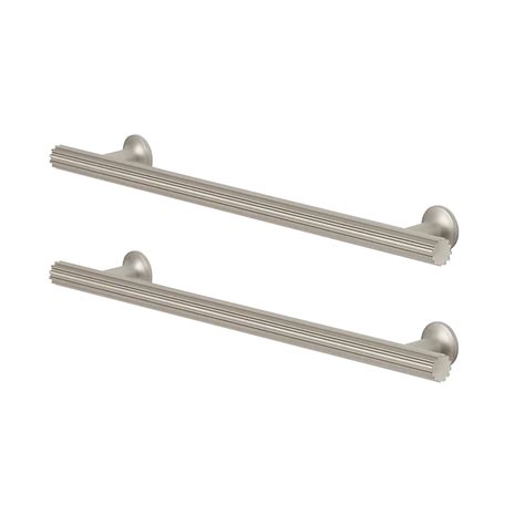 Goodhome Sumac Nickel Effect Silver Kitchen Cabinets Handle L242cm Pack Of 2 Diy At Bandq