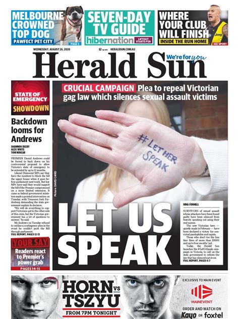 Let Her Speak Campaign Sex Assault Victims Families Can Now Tell Their Stories Herald Sun