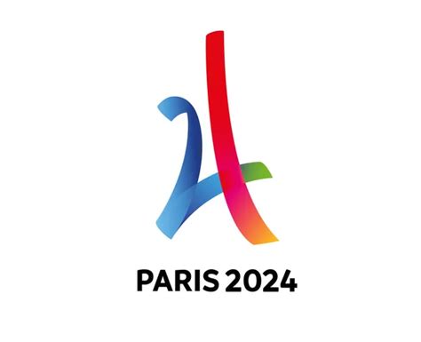 Logo Paris 2024 Symbole Officiel Jeux Olympiques Illustration