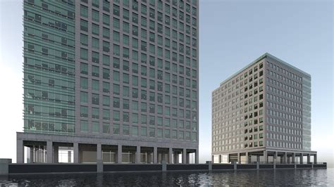 40 And 60 Bank Street Buildings Canary Wharf 3D TurboSquid 1954653