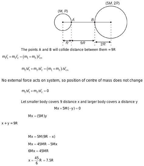 Two Spherical Bodies Of Mass M And 5m And Radii R 2r Are Released In Free Space With Initial