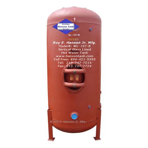 WL B Gallon HLW Hot Water Tank ASME Hanson Tank