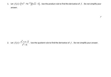 Solved 1 Let F X 7x3 9x 2 67x 5 Use The Product