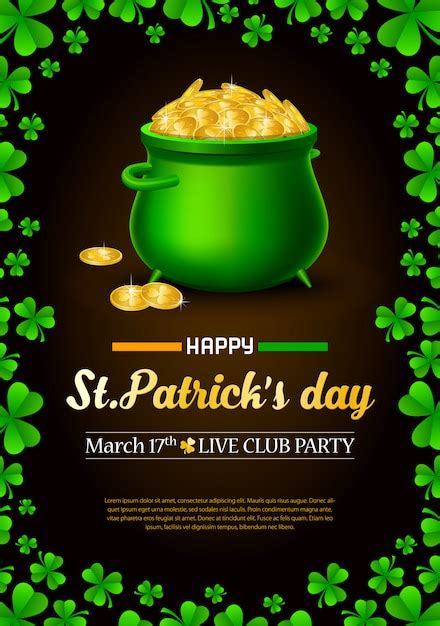 Premium Vector St Patricks Day Advertising Poster