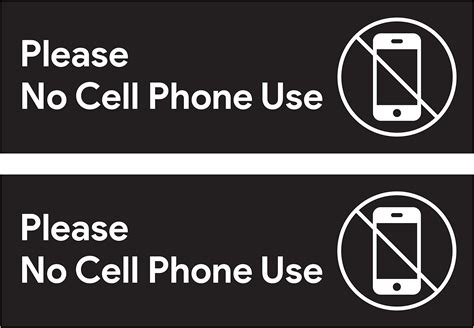 Please No Cell Phone Use Sticker Signs Workplace Safety