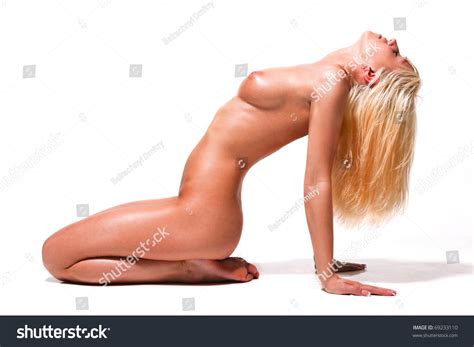 Beautiful Naked Woman On White Background Stock Photo 69233110 Shutterstock