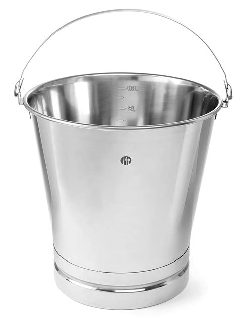 Stainless Steel Graduated Bucket Reinforced Base Litres Hendi