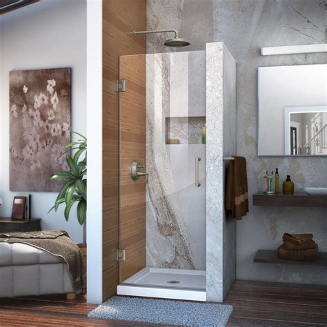 Dreamline Unidoor 24 In X 72 In Frameless Hinged Pivot Shower Door In