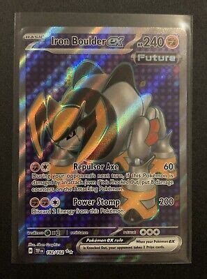 Iron Boulder Ex 192 162 Full Art SV5 Temporal Forces Pokemon