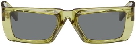 Prada Eyewear Green Runway Sunglasses Ssense