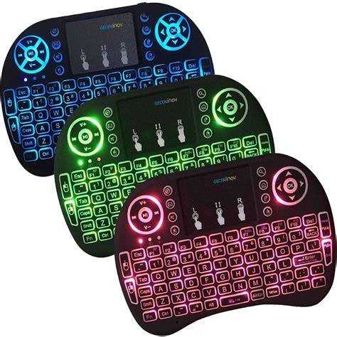 Mini Teclado Iluminado Inal Mbrico Touchpad Para Smart Tv Pc Android Tv