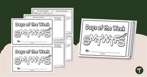 Days Of The Week Mini Book Teach Starter