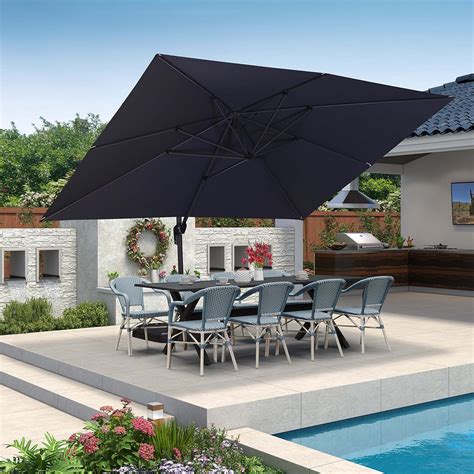 Amazon PURPLE LEAF 10 X 13 Patio Umbrella Outdoor Cantilever