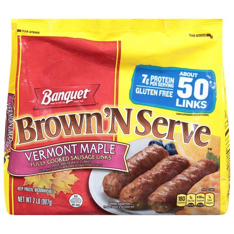 Save On Banquet Brown N Serve Vermont Maple Sausage Links Fully Cooked Frozen Order Online