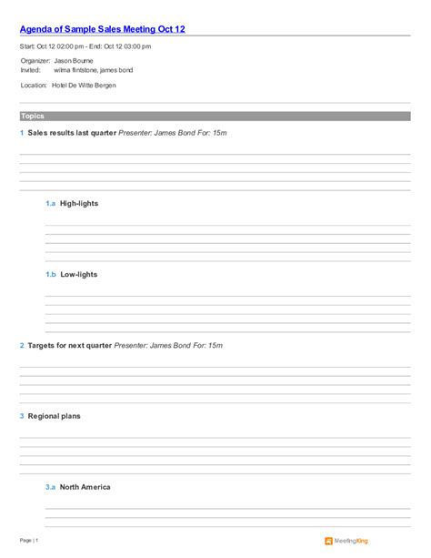 2023 Meeting Agenda Template Fillable Printable Pdf And Forms Handypdf