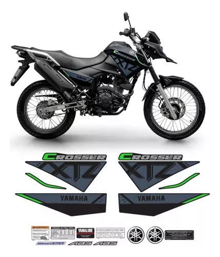 Kit Adesivos Faixa Yamaha Xtz Crosser Cinza Cr