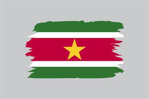 Premium Vector Flag Of Suriname Vector Illustration