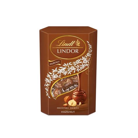 LINDT LINDOR PRALINY Z CZEKOLADY Z ORZECHAMI 200G 11237045618