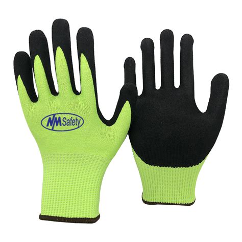 Oem Supplier Cut Resistant Sandy Nitrile Coated Gloves Nm Safety