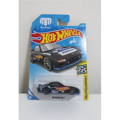 รถเหลก Hotwheels 95 MAZDA RX 7 สดำ MadMike ib22 Shopee Thailand