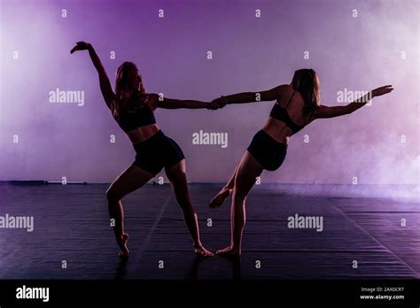 Modern And Stylish Ballet Dancing Artists In A Dance Class Stock Photo