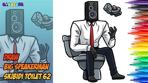 Cara Menggambar Big Speakerman Sit On Toilet Skibidi Toilet Episode 62