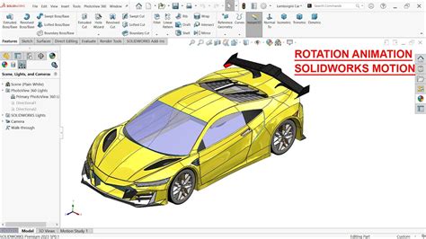 How To Make Rotation Animation Solidworks Motion Tutorial Youtube