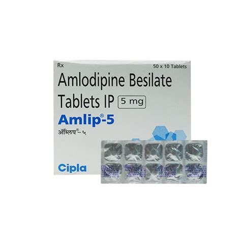 Amlodipine Besilate Mg Amlip Tablets Prescription At Rs