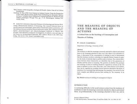 Pdf The Meaning Of Objects And The Meaning Of Actions A Critical