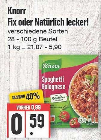 Knorr Fix Oder Nat Rlich Lecker Verschiedene Sorten Beutel Angebot Bei