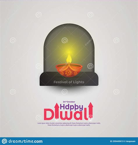 Happy Diwali Diya Oil Lamp Elements On White Background For Diwali