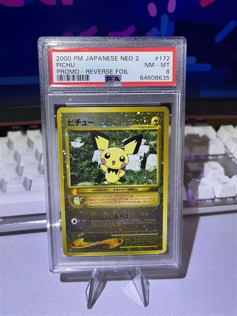 Pokemon Japanese Neo Promo Pichu Reverse Foil Psa Nm Mt