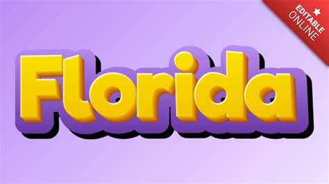 Florida D Giallo Viola Generatore Di Effetti Di Testo