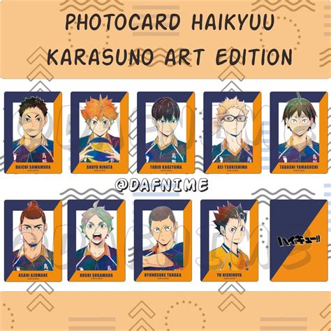 Jual HAIKYUU KARASUNO ART EDITION PHOTOCARD ANIME Shopee Indonesia