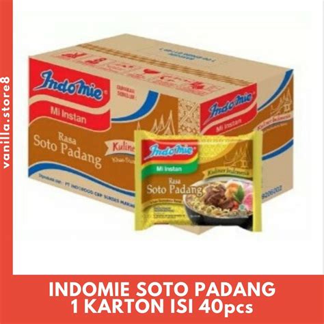 Jual 1 Dus Isi 40 Pcs Indomie Kuah Rasa Soto Padang Shopee Indonesia