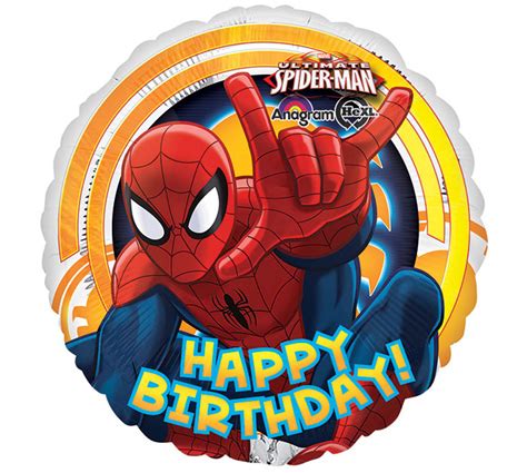 Happy Birthday Spider Man Foil Balloon From Karin S Florist