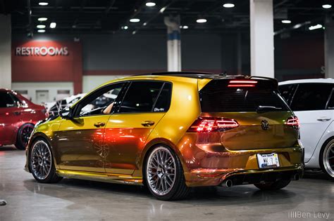 Reflective Orange Wrap On Volkswagen Gti Benlevy