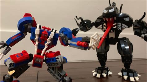 Spider Mech Vs Venom LEGO Spider Man Stop Motion YouTube