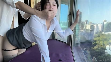 Chinese Woman With Big Tits Fucks From Behind In Clothes