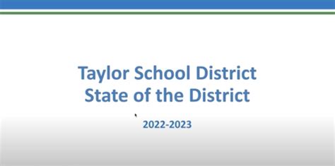 2023 State of the District | Taylor School District