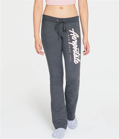 Aeropostale Script Low Rise Fit Flare Sweatpants Cute Online